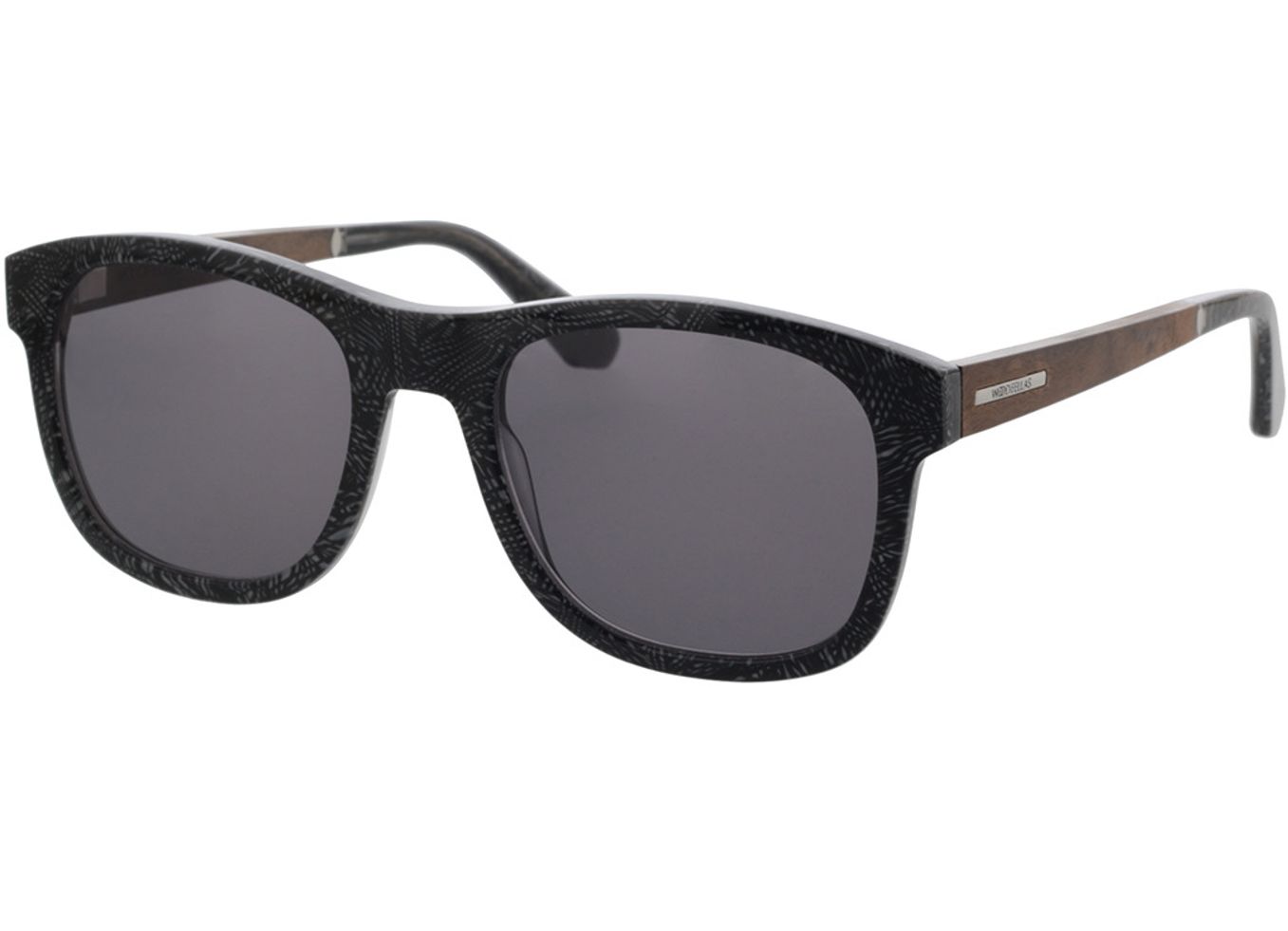 Woodfellas Sunglasses Mirror curled/grey 55-21 Sonnenbrille mit Sehstärke erhältlich, Herren, Vollrand, Eckig von Woodfellas
