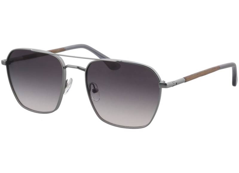 Woodfellas Sunglasses Panorama macassar/silver 55-18 Sonnenbrille mit Sehstärke erhältlich, Herren, Vollrand, Pilot von Woodfellas