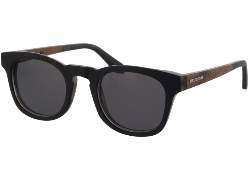 Woodfellas Sunglasses Rae curled/grey 50-24 Sonnenbrille mit Sehstärke erhältlich, Herren, Vollrand, Eckig von Woodfellas