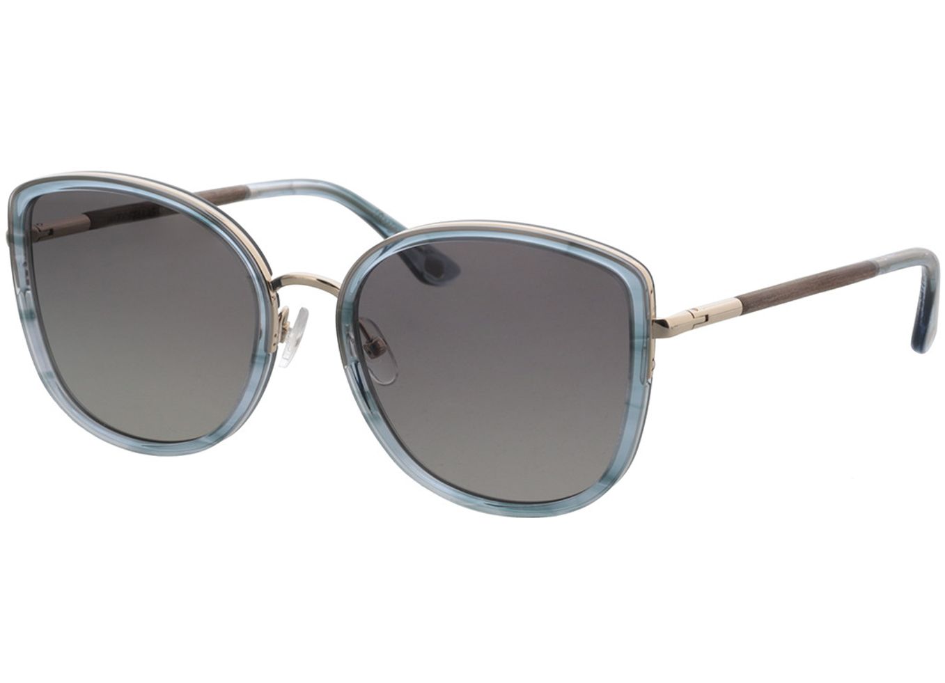 Woodfellas Sunglasses Shift curled blue 56-19 Sonnenbrille mit Sehstärke erhältlich, Herren, Vollrand, Eckig von Woodfellas