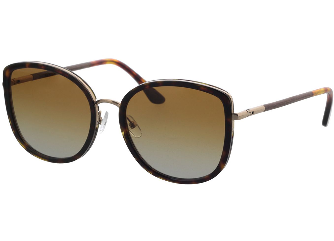 Woodfellas Sunglasses Shift walnut/havana 56-19 Sonnenbrille mit Sehstärke erhältlich, Damen, Vollrand, Cateye von Woodfellas