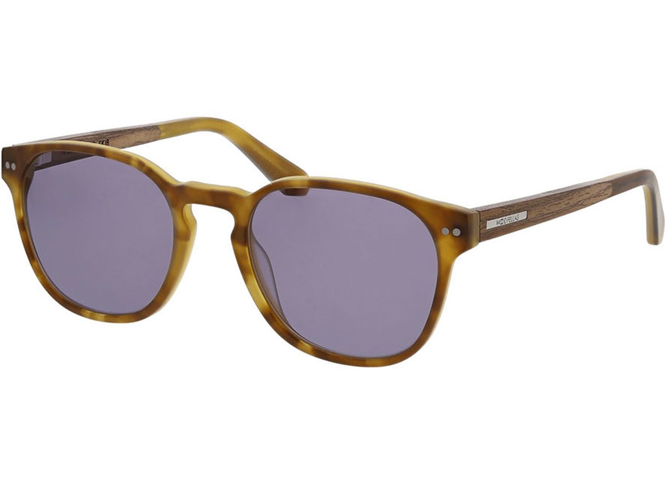 Woodfellas Sunglasses Skib walnut/olive 51-20 Sonnenbrille mit Sehstärke erhältlich, Herren, Vollrand, panto von Woodfellas