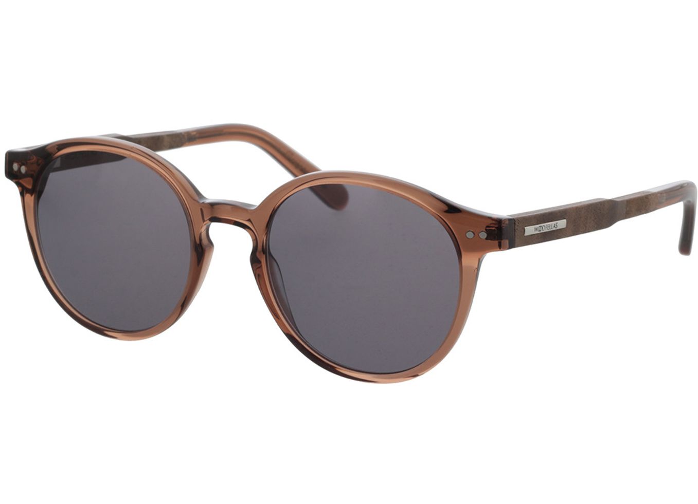 Woodfellas Sunglasses Trostberg curled/brown 51-20 Sonnenbrille mit Sehstärke erhältlich, Damen/Herren, Vollrand, panto von Woodfellas
