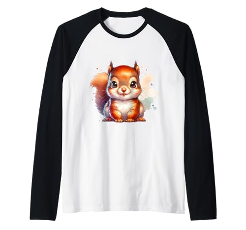 Lustiges Eichhörnchen-Waldtier-Design für Kinder Raglan Lustiges Eichhörnchen-Waldtier-Design für Kinder Raglan von Woodland Animals and Nature Gifts for Kids
