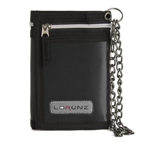 Woodland Leathers Sportbrieftaschen für Jungen, dreifach gefaltete Männer Canvas Geldbörse mit Münzfach und Kreditkartenhalter, wasserdichte Teenager Ordner Geldbörse mit Kette, Haken oder Klassisch, Woodland Leathers Sportbrieftaschen für Jungen, dreifach gefaltete Männer Canvas Geldbörse mit Münzfach und Kreditkartenhalter, wasserdichte Teenager Ordner Geldbörse mit Kette, Haken oder Klassisch, von Woodland Leather