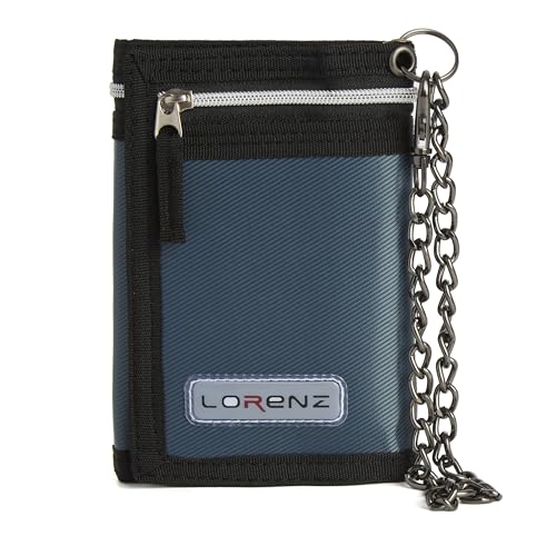Woodland Leathers Sportbrieftaschen für Jungen, dreifach gefaltete Männer Canvas Geldbörse mit Münzfach und Kreditkartenhalter, wasserdichte Teenager Ordner Geldbörse mit Kette, Haken oder Klassisch, Woodland Leathers Sportbrieftaschen für Jungen, dreifach gefaltete Männer Canvas Geldbörse mit Münzfach und Kreditkartenhalter, wasserdichte Teenager Ordner Geldbörse mit Kette, Haken oder Klassisch, von Woodland Leather