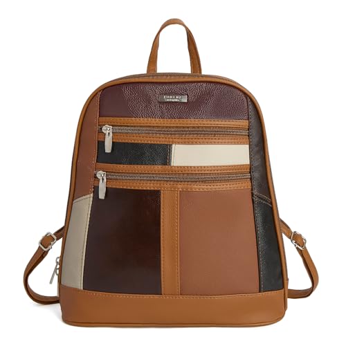 Woodland Leathers Modischer kleiner Damen-Rucksack mit Anti-Diebstahl-Reißverschluss, wasserdichter Kunstleder-Rucksack, Damen, 13 Zoll (33 cm) Tablet und Laptop, modische Rucksäcke für Damen, von Woodland Leather