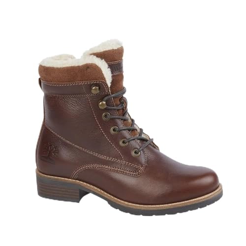 Woodland Damen L032DB Leder Schnürstiefel Country Boots, dunkelbraun, 41 EU von Woodland