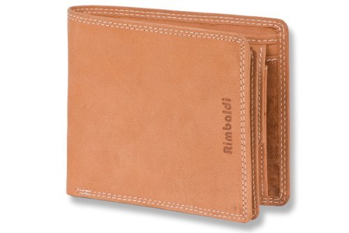 Woodland Original LEDERGELDBÖRSE 11 KREDITKARTENFÄCHER Naturbelassenes, weiches BÜFFELLEDER Sand/Vintage von Woodland