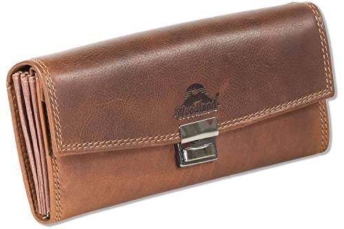 Woodland Multicolor Profi Kellnerbörse mit speziell verstärktem Hartgeldfach aus hochwertigem Rindsleder in Multicolor/Cognac von Woodland
