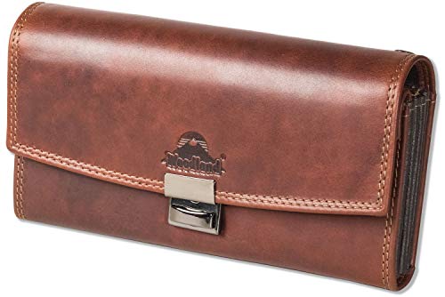 Woodland Original Multicolor KELLNERBÖRSE Speziell verstärktes Hartgeldfach HOCHWERTIGES Rindsleder Multicolor/Cognac von Woodland