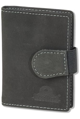 Woodland Original XXL-Kreditkartenetui RFID/NFC-Blocker Schutz 20 stabile Kreditkartentaschen Weiches Büffelleder Anthrazit von Woodland