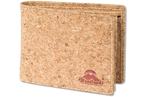 Woodland VEGAN Universalgeldbörse im Querformat RFID/NFC Blocker Naturkork von Woodland