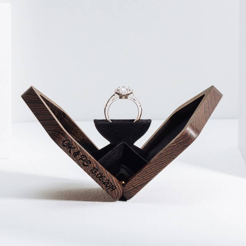 Wenge Pentagon Rotierende Verlobungsring Box Woodsbury Proposal Box Wenge Pentagon Rotierende Verlobungsring Box Woodsbury Proposal Box von WoodsburyRingCases
