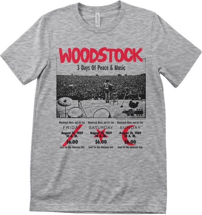 Woodstock T-Shirt 3 Day Ticket T-Shirt von Woodstock