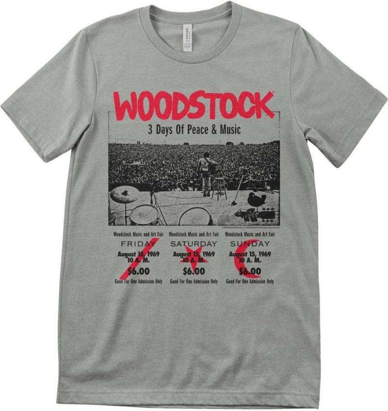 Woodstock T-Shirt 3 Day Ticket T-Shirt von Woodstock
