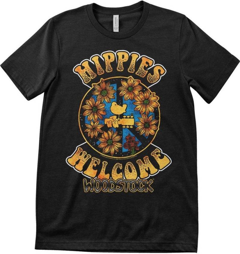 Woodstock T-Shirt Hippies Welcome T-Shirt von Woodstock
