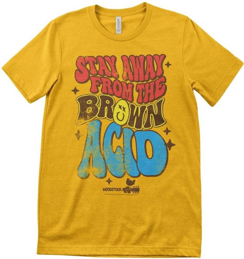 Woodstock T-Shirt Stay Away From The Brown Acid T-Shirt von Woodstock