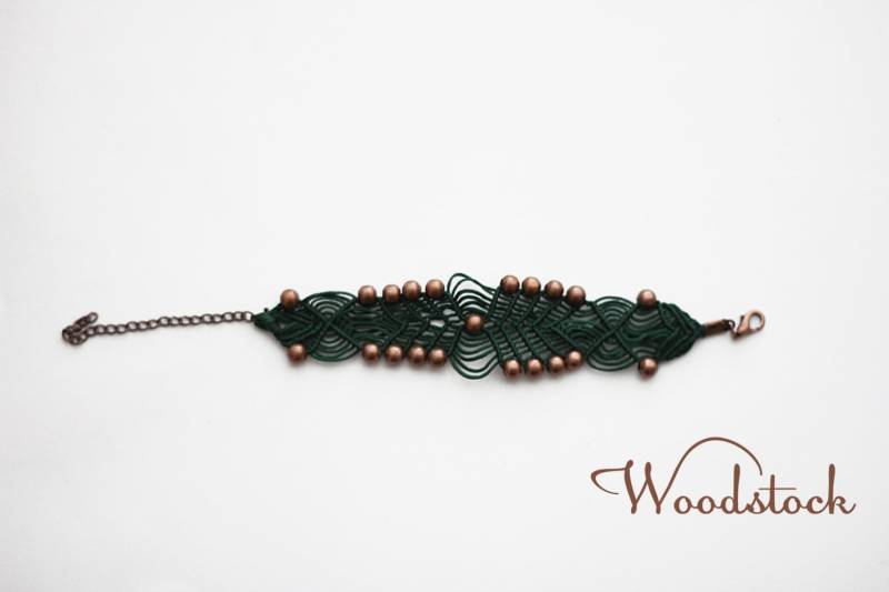 Boho Armband Mit Kupferelementen, Sommerarmband, Perlenarmband, Grünes Armband, Antikes Kupfer, Mikro Makramee Boho Armband Mit Kupferelementen, Sommerarmband, Perlenarmband, Grünes Armband, Antikes Kupfer, Mikro Makramee von WoodstockBG