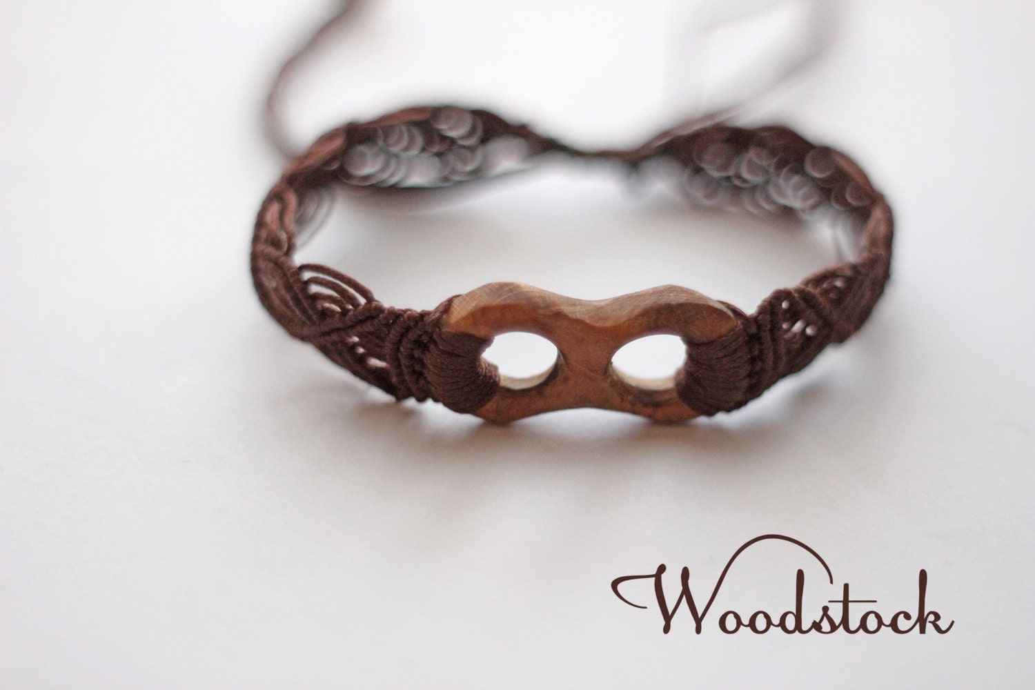 Makramee Armband Mit Holzelement, Schmuck, Infinity Armband, Boho Schmuck Makramee Armband Mit Holzelement, Schmuck, Infinity Armband, Boho Schmuck von WoodstockBG