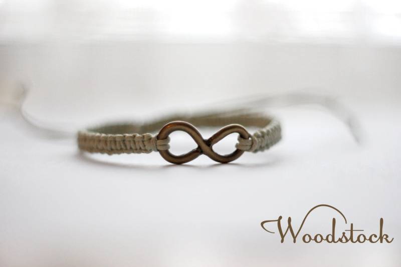 Makramee Armband Mit Metallelement, Infinity Armband, Freundschaftsarmband, Schmuck, Boho Makramee Armband Mit Metallelement, Infinity Armband, Freundschaftsarmband, Schmuck, Boho von WoodstockBG