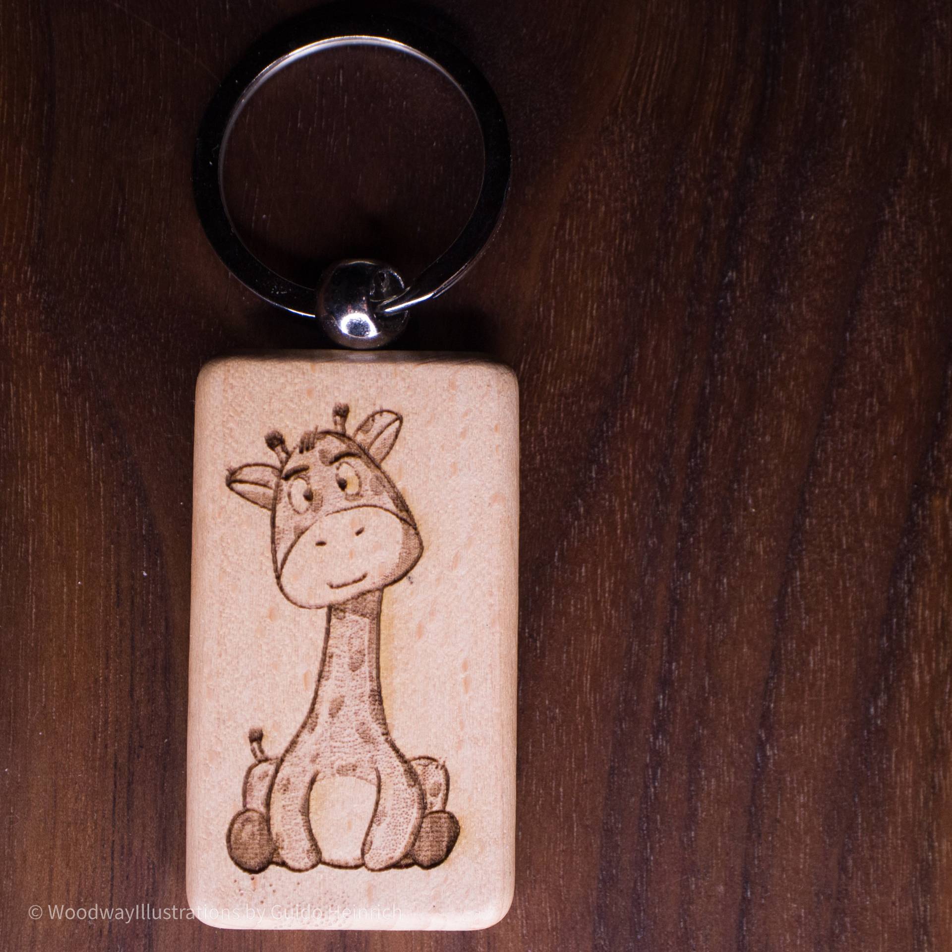 Holzschlüsselanhänger "Giraffe" Holzschlüsselanhänger "Giraffe" von WoodwayIllustrations