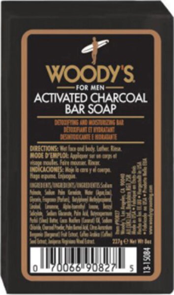 Woody's Black Charcoal Soap 227 g von Woody's