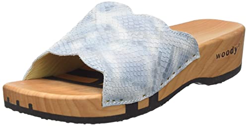 woody Damen Annabell Holzschuh, Blue, 36 EU von Woody