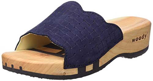 woody Damen Annabell Holzschuh, Dark Blue, 41 EU von Woody