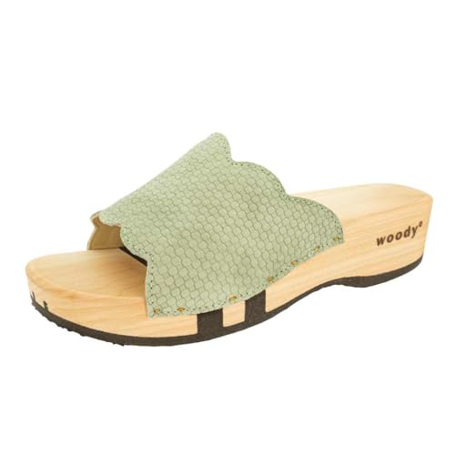 Woody Damen Annabell Holzschuh, jadegrün, 38 EU von Woody