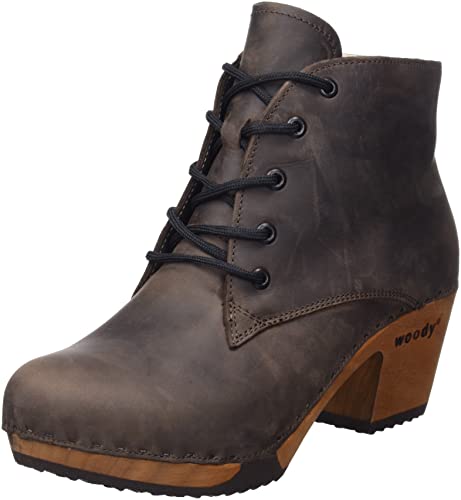 Woody Damen Anne Stiefelette, Fettleder Caffe, 38 EU von Woody