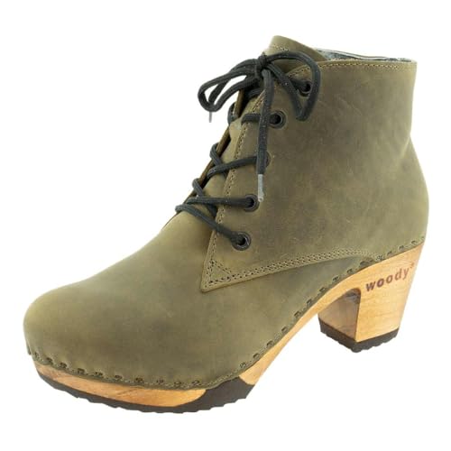 Woody Damen Anne Stiefelette, Olive, 36 EU von Woody