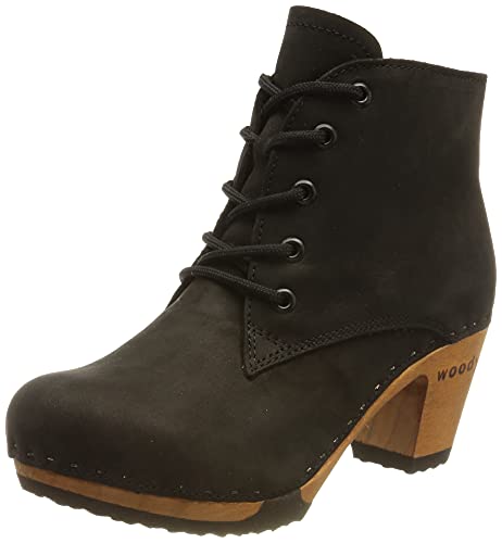 Woody Damen Anne Stiefelette, geöltes Leder Nero, 36 EU von Woody