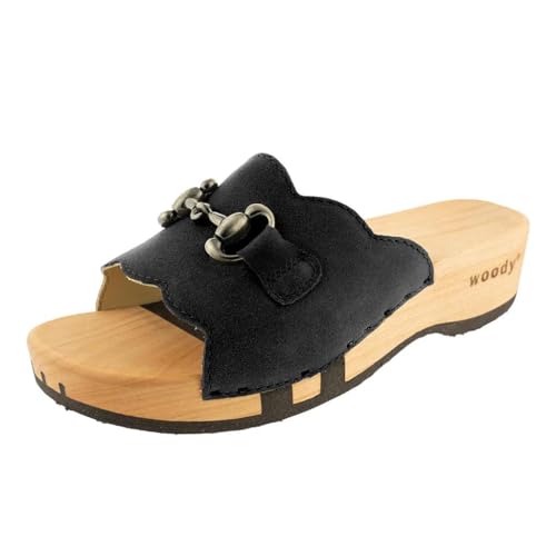 Woody Damen Annika Holzschuh, Schwarz, 37 EU von Woody