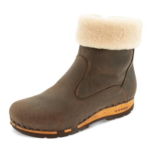 woody Damen Elke Clog Stiefelette, Caffe, 40 EU von woody