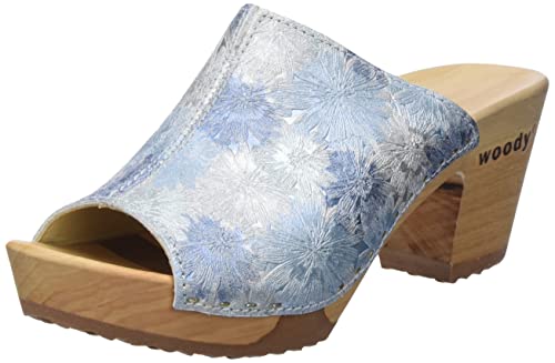 Woody Damen Elly Holzschuh, Azul Blue, 36 EU von Woody