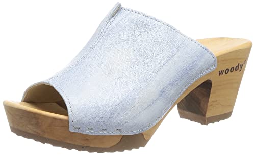 woody Damen Elly Holzschuh, Blue, 39 EU von Woody