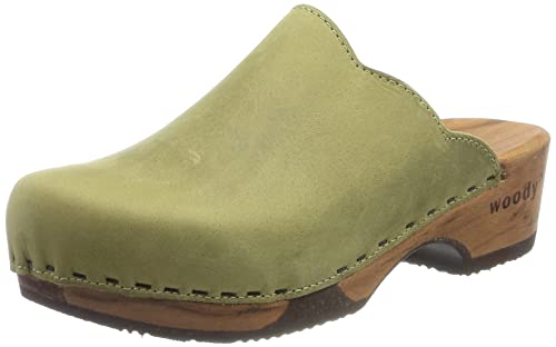 Woody Damen Emma Holzschuh, Kiwi, 37 EU von Woody