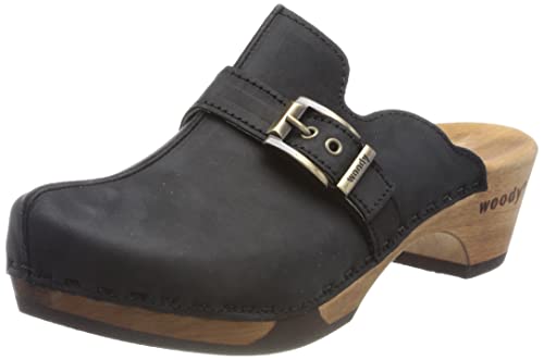 Woody Damen Florentina Holzschuh, Schwarz, 40 EU von Woody