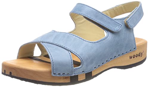 Woody Damen Gloria Holzschuh, Celeste, 41 EU von Woody