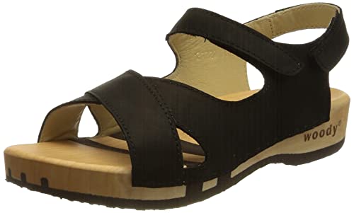 Woody Damen Gloria Holzschuh, Nero, 41 EU von Woody