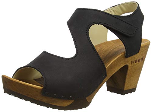 Woody Damen Hannah Pantoletten, Schwarz (Nero 004), 40 EU von Woody