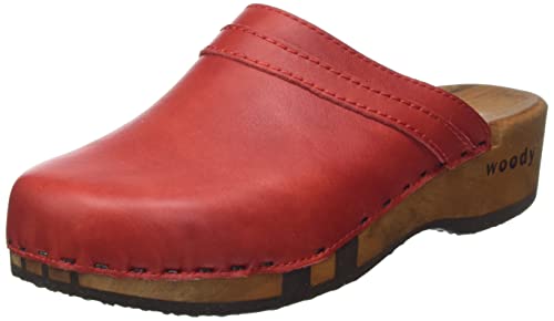 Woody Damen Hanni Holzschuh, Rosso, 38 EU von Woody