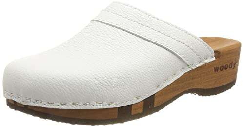 Woody Damen Hanni Holzschuh, Weiss, 36 EU von Woody