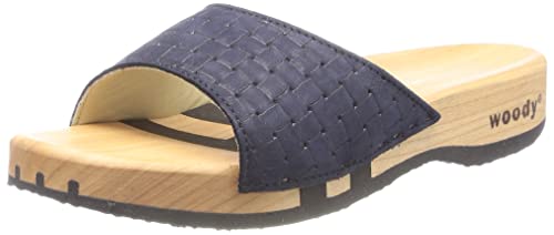 woody Damen Heidi Holzschuh, Dark Blue, 38 EU von Woody