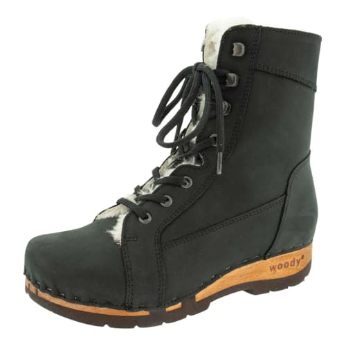 woody Damen Heike Clog Stiefelette, Nero, 39 EU von woody