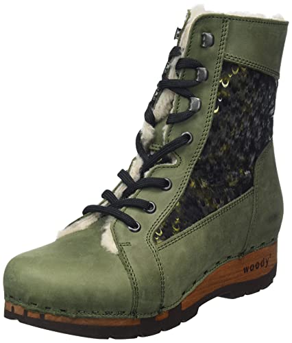 Woody Damen Heike Stiefelette, grün, 36 EU von Woody