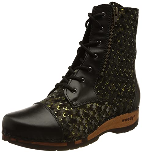 Woody Damen Herta Stiefelette, schwarz-altin, 40 EU von Woody