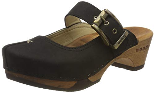 Woody Damen Jaqueline Clogs, Schwarz (Nero 004), 36 EU von Woody