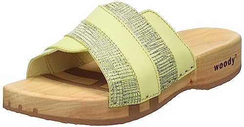 woody Damen Jenny Holzschuh, Verde Acido, 41 EU von Woody